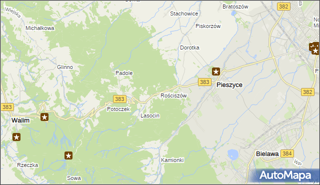 mapa Rościszów, Rościszów na mapie Targeo