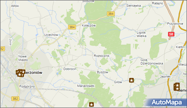 mapa Roztocznik, Roztocznik na mapie Targeo