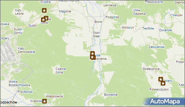 mapa Ruda Kościelna, Ruda Kościelna na mapie Targeo