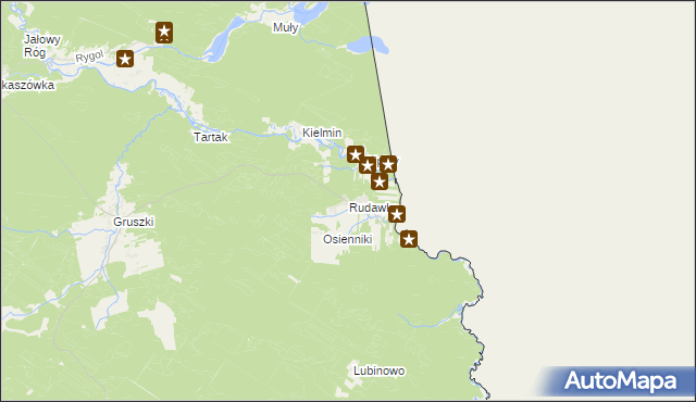 mapa Rudawka gmina Płaska, Rudawka gmina Płaska na mapie Targeo