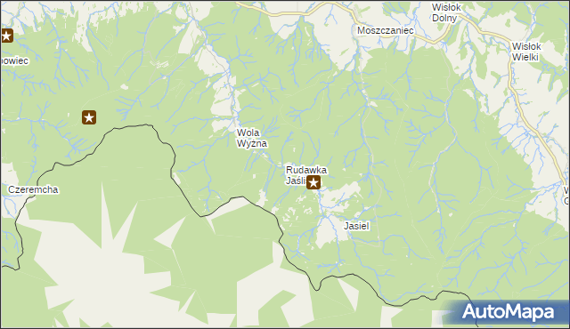 mapa Rudawka Jaśliska, Rudawka Jaśliska na mapie Targeo