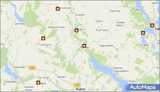 mapa Rumian, Rumian na mapie Targeo