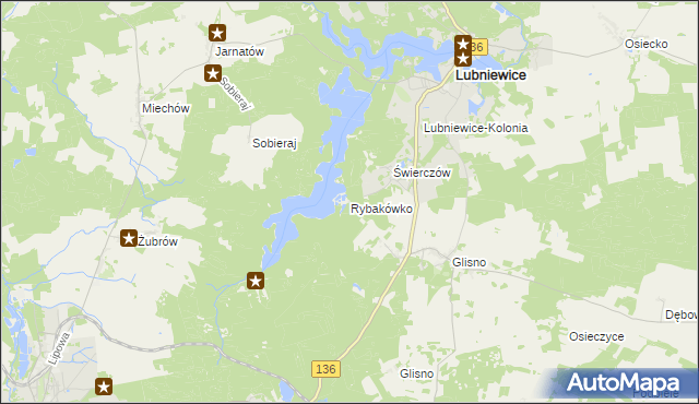 mapa Rybakówko, Rybakówko na mapie Targeo