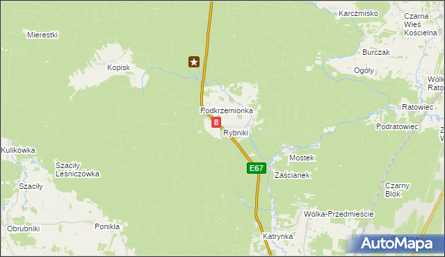 mapa Rybniki, Rybniki na mapie Targeo