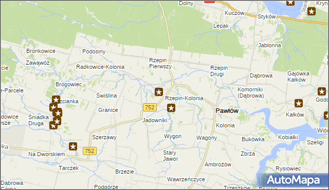 mapa Rzepin-Kolonia, Rzepin-Kolonia na mapie Targeo