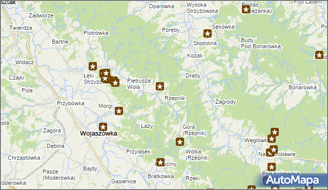 mapa Rzepnik, Rzepnik na mapie Targeo