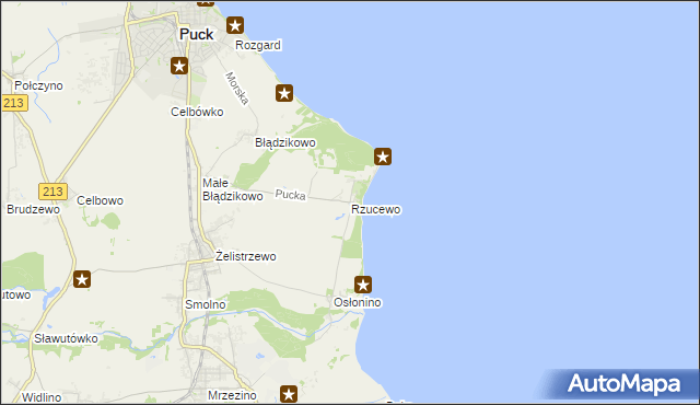 mapa Rzucewo, Rzucewo na mapie Targeo
