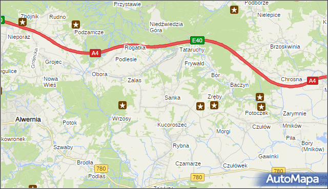 mapa Sanka, Sanka na mapie Targeo