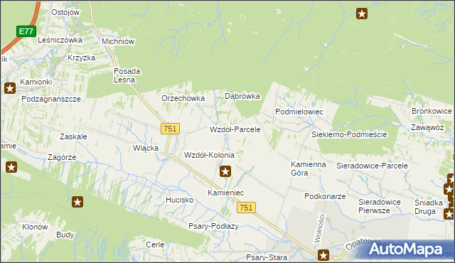 mapa Ściegnia, Ściegnia na mapie Targeo