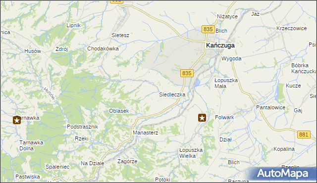 mapa Siedleczka, Siedleczka na mapie Targeo