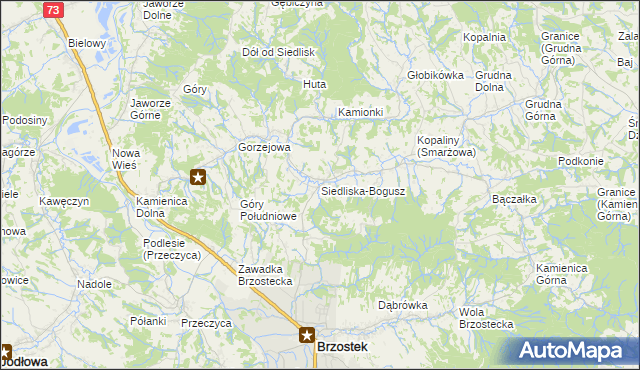 mapa Siedliska-Bogusz, Siedliska-Bogusz na mapie Targeo