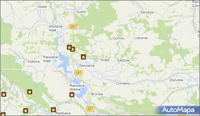 mapa Skała gmina Lwówek Śląski, Skała gmina Lwówek Śląski na mapie Targeo