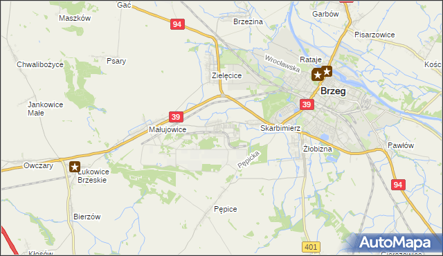 mapa Skarbimierz-Osiedle, Skarbimierz-Osiedle na mapie Targeo