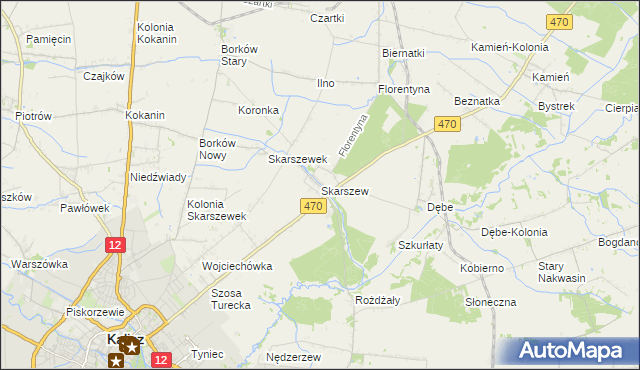 mapa Skarszew, Skarszew na mapie Targeo