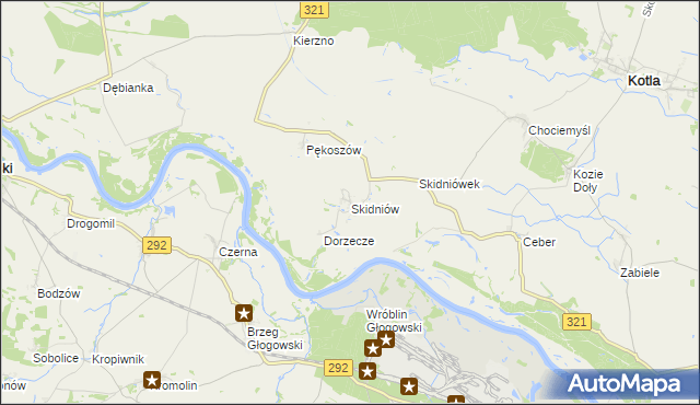 mapa Skidniów, Skidniów na mapie Targeo