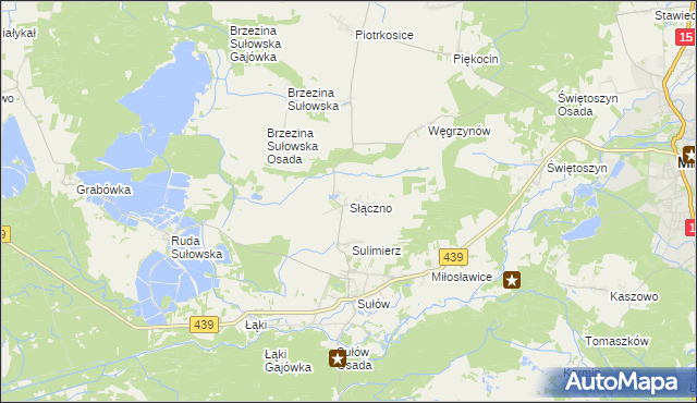 mapa Słączno, Słączno na mapie Targeo