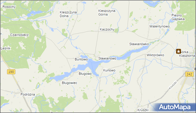 mapa Sławianowo, Sławianowo na mapie Targeo