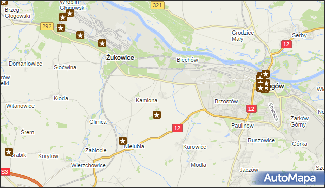 mapa Słone gmina Żukowice, Słone gmina Żukowice na mapie Targeo