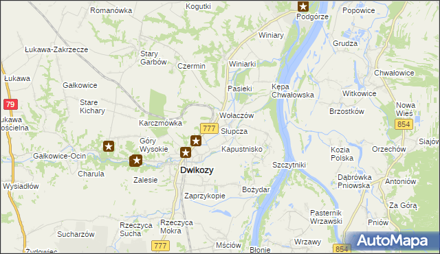 mapa Słupcza, Słupcza na mapie Targeo