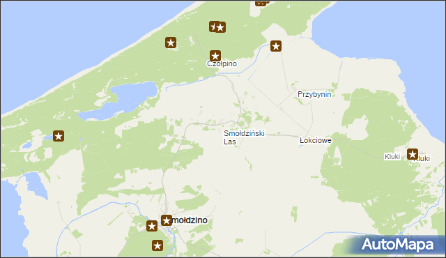 mapa Smołdziński Las, Smołdziński Las na mapie Targeo