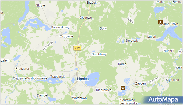 mapa Smołdziny, Smołdziny na mapie Targeo