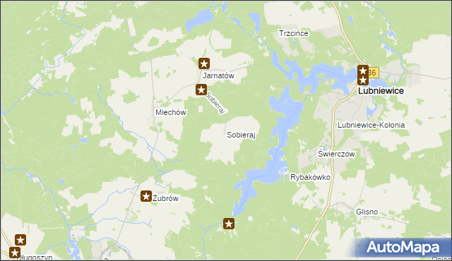 mapa Sobieraj, Sobieraj na mapie Targeo