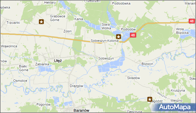 mapa Sobieszyn, Sobieszyn na mapie Targeo