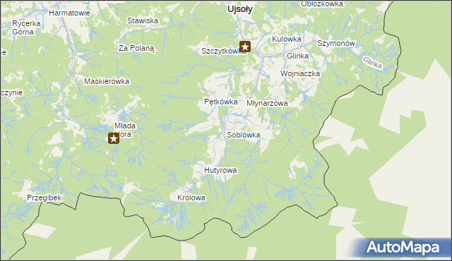 mapa Soblówka, Soblówka na mapie Targeo