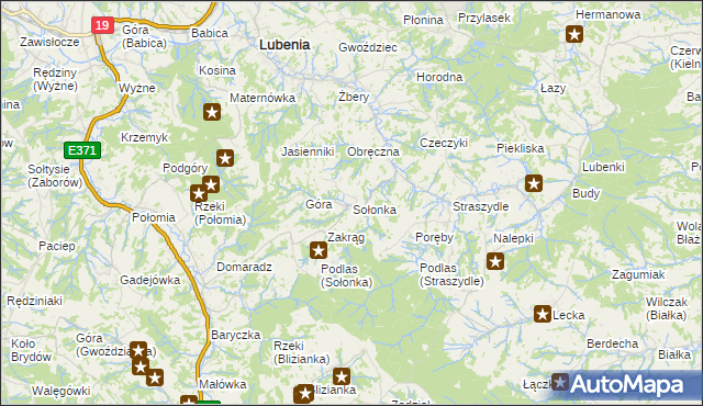 mapa Sołonka, Sołonka na mapie Targeo