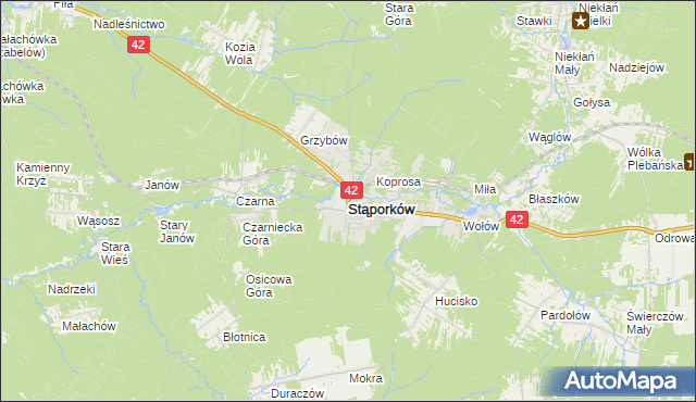 mapa Stąporków, Stąporków na mapie Targeo