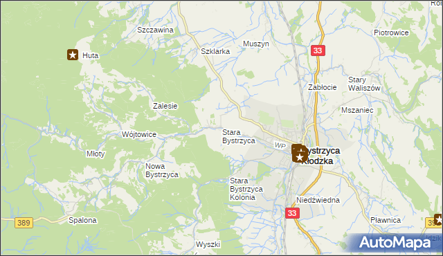 mapa Stara Bystrzyca, Stara Bystrzyca na mapie Targeo
