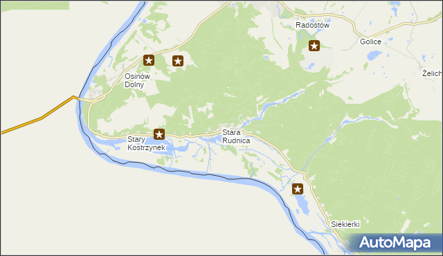 mapa Stara Rudnica, Stara Rudnica na mapie Targeo