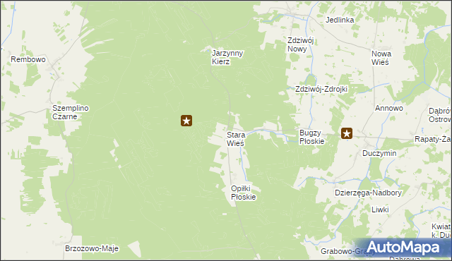 mapa Stara Wieś gmina Chorzele, Stara Wieś gmina Chorzele na mapie Targeo