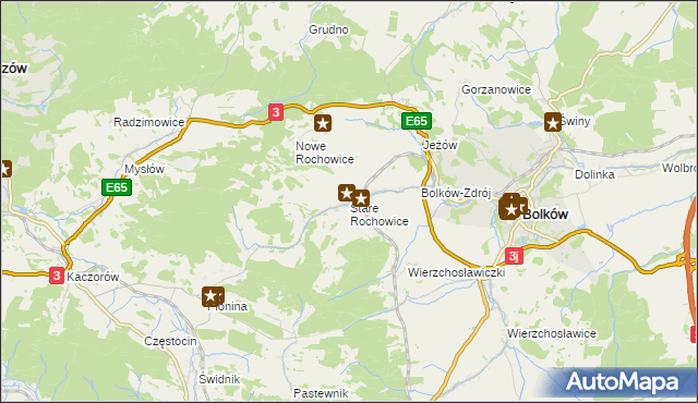 mapa Stare Rochowice, Stare Rochowice na mapie Targeo