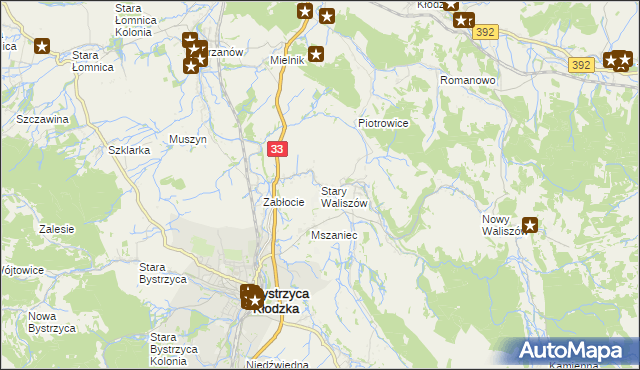 mapa Stary Waliszów, Stary Waliszów na mapie Targeo