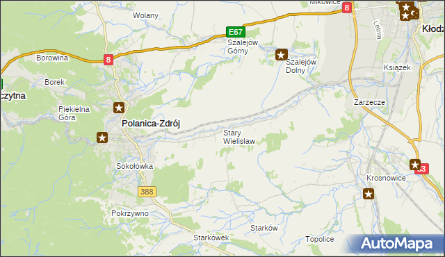 mapa Stary Wielisław, Stary Wielisław na mapie Targeo