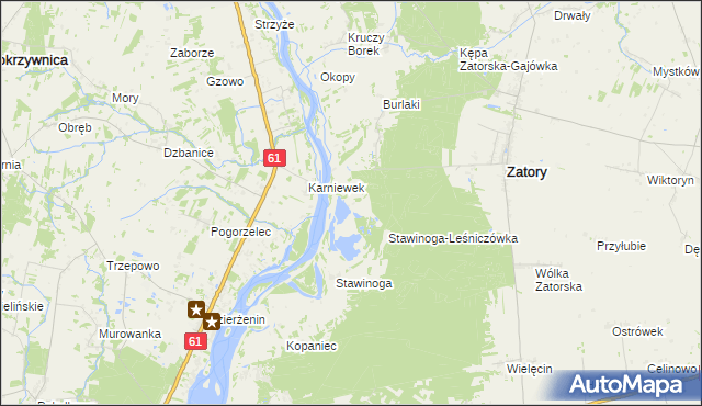 mapa Stawinoga-Rybakówka, Stawinoga-Rybakówka na mapie Targeo