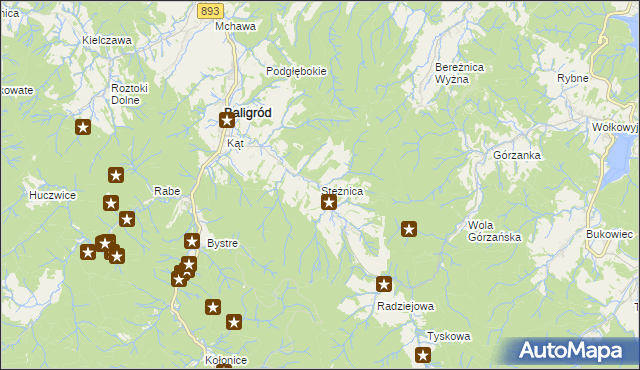 mapa Stężnica, Stężnica na mapie Targeo