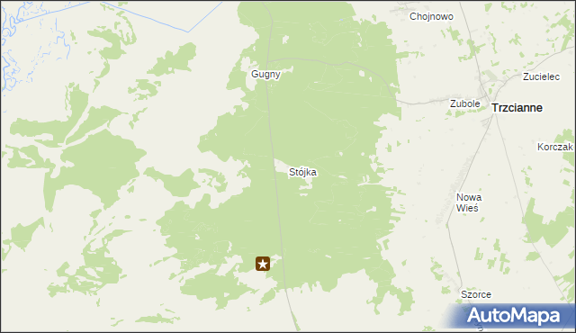 mapa Stójka gmina Trzcianne, Stójka gmina Trzcianne na mapie Targeo