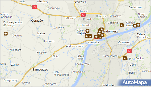 mapa Strochcice, Strochcice na mapie Targeo