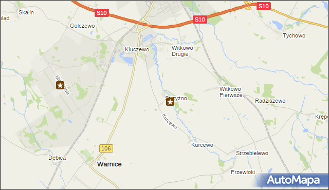 mapa Strzyżno, Strzyżno na mapie Targeo