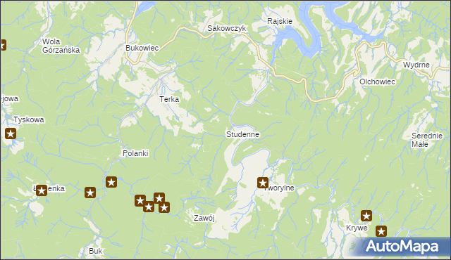 mapa Studenne, Studenne na mapie Targeo