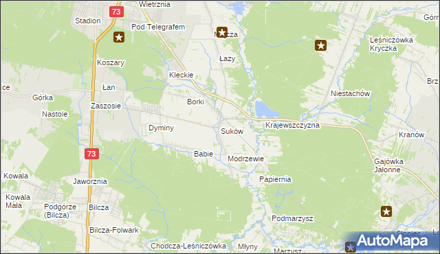 mapa Suków gmina Daleszyce, Suków gmina Daleszyce na mapie Targeo