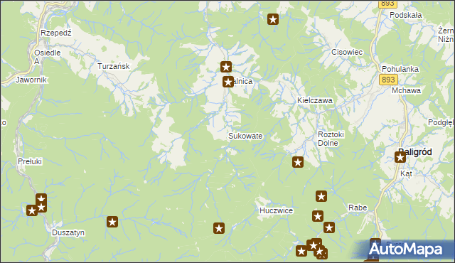 mapa Sukowate, Sukowate na mapie Targeo