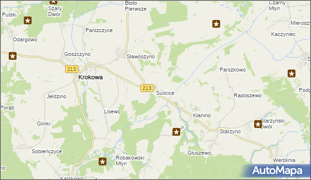 mapa Sulicice, Sulicice na mapie Targeo