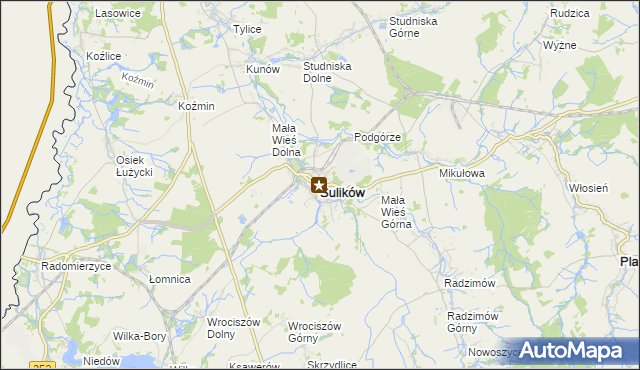 mapa Sulików powiat zgorzelecki, Sulików powiat zgorzelecki na mapie Targeo