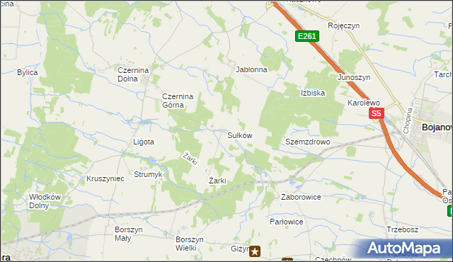 mapa Sułków gmina Góra, Sułków gmina Góra na mapie Targeo