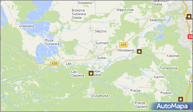 mapa Sułów gmina Milicz, Sułów gmina Milicz na mapie Targeo