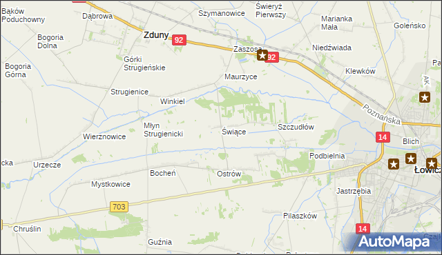 mapa Świące, Świące na mapie Targeo