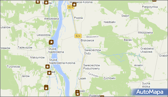 mapa Świeciechów Duży, Świeciechów Duży na mapie Targeo